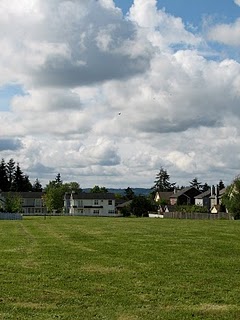 Views of the open space on the Parade Grounds. Many homes line and back to the Parade Grounds.