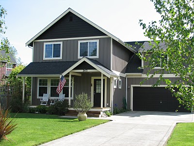 A classic home in Fort Ward. The majority were built in the early 2000's and many, like the above have charming front porches.