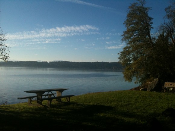 Fort Ward State Park on Bainbridge Island.  Great hiking, biking and picnic areas.