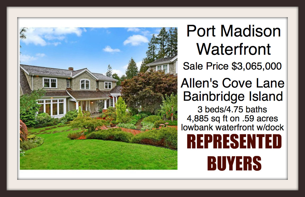 Waterfront home on Bainbridge Island Sold by Jen Pells Windermere Realtor