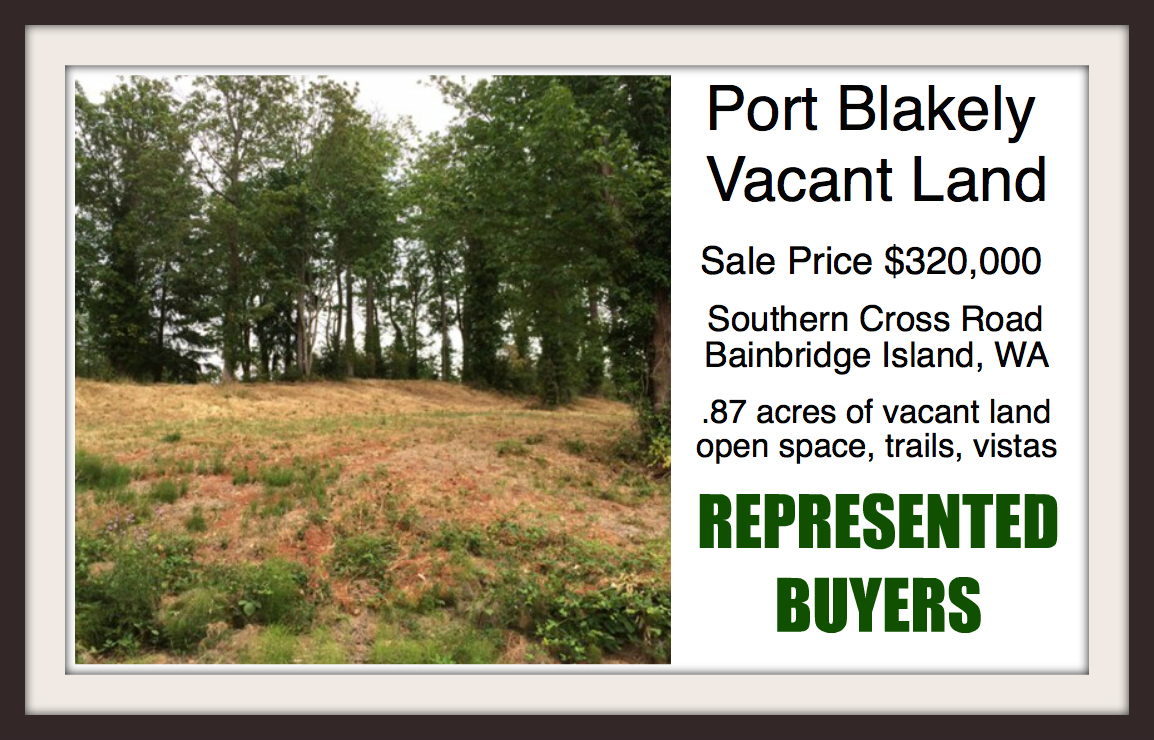 Southern Cross Rd vacant land on Bainbridge Island, sold by Jen Pells of Windermere Bainbridge