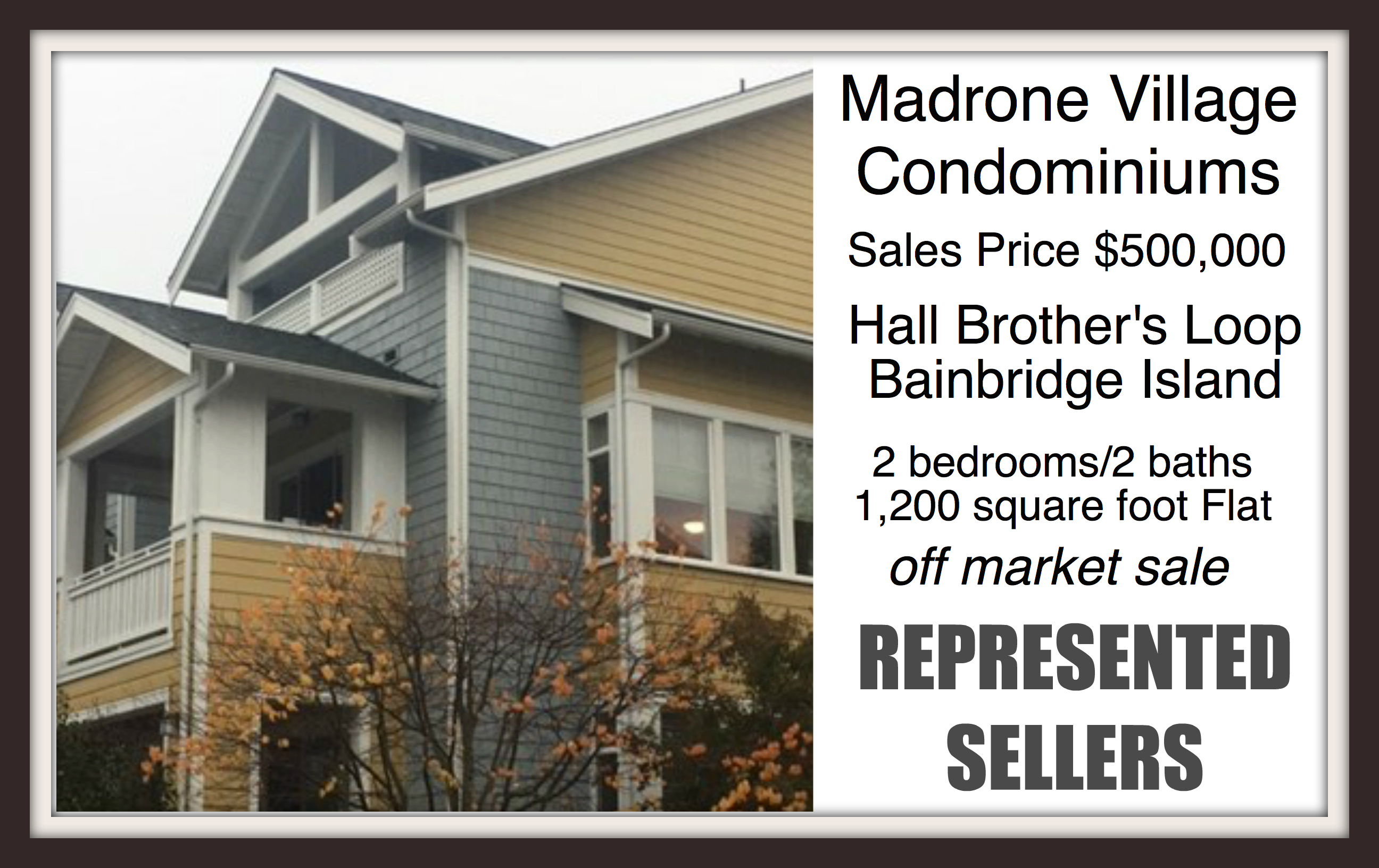 Madrone Village Condo on Bainbridge Island sold by Jen Pells Real Estate