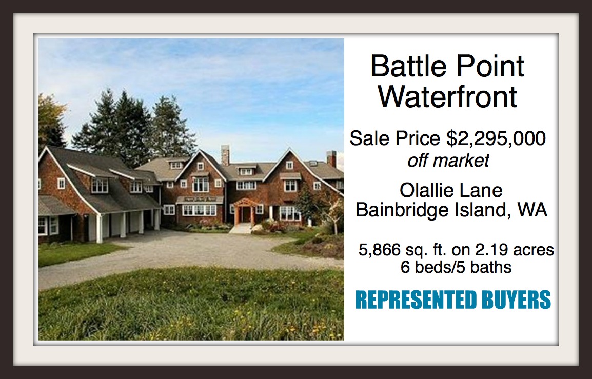Olallie Lane Waterfront home on Bainbridge Island sold by Realtor Jen Pells