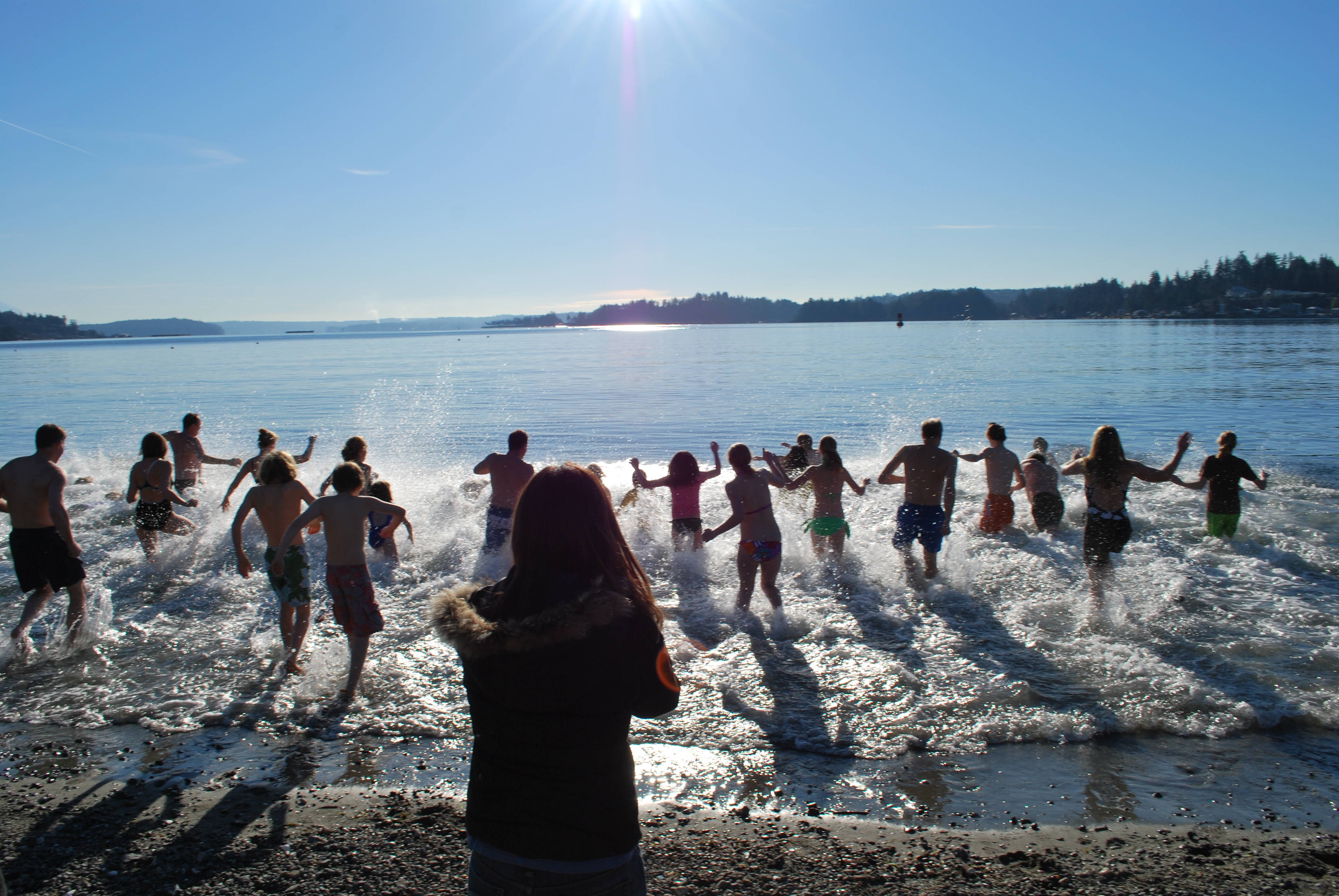 Polar Bear Plunge on Bainbridge Island.