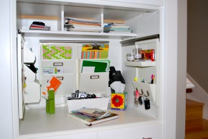 The Pottery Barn Daily System fit perfectly into the IKEA cabinet shell.