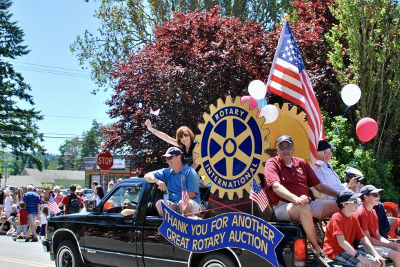 The Rotary Float in the Bainbridge Island 4th of July Parade.