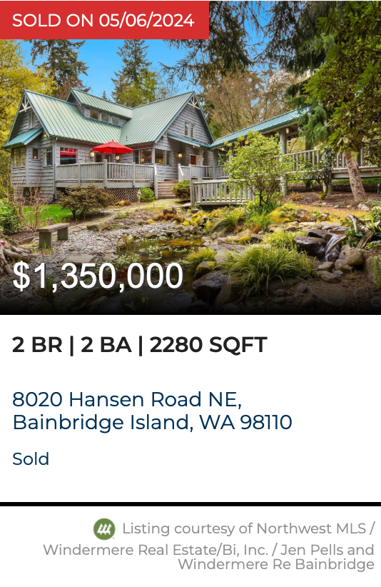 Sold on Hansen Road by Jen Pells Real Estate Windermere